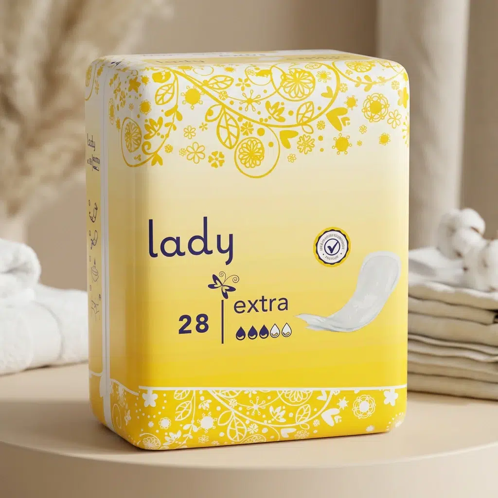 Lady Extra 28, protection féminine pour incontinence, couche pour adulte, confort et discrétion.